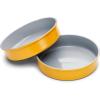 imageCaraway NonStick Ceramic 9 Circle Pan  Naturally Slick Ceramic Coating  NonToxic PTFE ampamp PFOA Free  Perfect for Birthday Cakes Tartes ampamp More  NavyMarigold