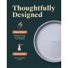 imageCaraway NonStick Ceramic 9 Circle Pan  Naturally Slick Ceramic Coating  NonToxic PTFE ampamp PFOA Free  Perfect for Birthday Cakes Tartes ampamp More  NavyWhite