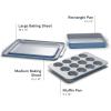 imageCaraway Nonstick Ceramic Bakeware Set 11 Pieces  Baking Sheets Assorted Baking Pans Cooling Rack ampamp Storage  Aluminized Steel Body  Non Toxic PTFE ampamp PFOA Free  SlateSlate
