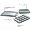 imageCaraway Nonstick Ceramic Bakeware Set 11 Pieces  Baking Sheets Assorted Baking Pans Cooling Rack ampamp Storage  Aluminized Steel Body  Non Toxic PTFE ampamp PFOA Free  SlateSage