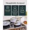 imageCaraway Nonstick Ceramic Cookware Set 12 Piece Pots Pans 3 Lids and Kitchen Storage  Non Toxic  Oven Safe ampamp Compatible with All Stovetops  CreamWhite