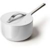 imageCaraway Nonstick Ceramic Sauce Pan with Lid 175 qt  Non Toxic PTFE ampamp PFOA Free  Oven Safe ampamp Compatible with All Stovetops Gas Electric ampamp Induction  CreamGray