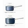 imageCaraway Nonstick Ceramic Sauce Pan with Lid 175 qt  Non Toxic PTFE ampamp PFOA Free  Oven Safe ampamp Compatible with All Stovetops Gas Electric ampamp Induction  CreamNavy