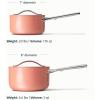 imageCaraway Nonstick Ceramic Sauce Pan with Lid 175 qt  Non Toxic PTFE ampamp PFOA Free  Oven Safe ampamp Compatible with All Stovetops Gas Electric ampamp Induction  CreamPerracotta