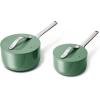imageCaraway Nonstick Ceramic Sauce Pan with Lid 175 qt  Non Toxic PTFE ampamp PFOA Free  Oven Safe ampamp Compatible with All Stovetops Gas Electric ampamp Induction  CreamSage