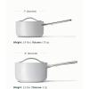 imageCaraway Nonstick Ceramic Sauce Pan with Lid 175 qt  Non Toxic PTFE ampamp PFOA Free  Oven Safe ampamp Compatible with All Stovetops Gas Electric ampamp Induction  CreamGray