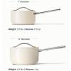 imageCaraway Nonstick Ceramic Sauce Pan with Lid 175 qt  Non Toxic PTFE ampamp PFOA Free  Oven Safe ampamp Compatible with All Stovetops Gas Electric ampamp Induction  CreamCream