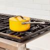 imageCaraway Nonstick Ceramic Sauce Pan with Lid 175 qt  Non Toxic PTFE ampamp PFOA Free  Oven Safe ampamp Compatible with All Stovetops Gas Electric ampamp Induction  CreamBlack