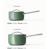 imageCaraway Nonstick Ceramic Sauce Pan with Lid 175 qt  Non Toxic PTFE ampamp PFOA Free  Oven Safe ampamp Compatible with All Stovetops Gas Electric ampamp Induction  CreamSage