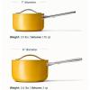 imageCaraway Nonstick Ceramic Sauce Pan with Lid 175 qt  Non Toxic PTFE ampamp PFOA Free  Oven Safe ampamp Compatible with All Stovetops Gas Electric ampamp Induction  CreamMarigold