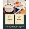 imageCaraway Nonstick Ceramic Sauce Pan with Lid 175 qt  Non Toxic PTFE ampamp PFOA Free  Oven Safe ampamp Compatible with All Stovetops Gas Electric ampamp Induction  CreamCream