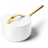 imageCaraway Nonstick Ceramic Sauce Pan with Lid 175 qt  Non Toxic PTFE ampamp PFOA Free  Oven Safe ampamp Compatible with All Stovetops Gas Electric ampamp Induction  CreamWhite