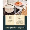imageCaraway Nonstick Ceramic Sauce Pan with Lid 175 qt  Non Toxic PTFE ampamp PFOA Free  Oven Safe ampamp Compatible with All Stovetops Gas Electric ampamp Induction  CreamGray