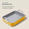 imageCaraway Roasting Pan  16x13 Roasting Pan with Rack  NonStick Ceramic Coated  Non Toxic PTFE ampamp PFOA Free  Oven Safe ampamp Compatible with All Stovetops  CreamMarigold