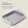 imageCaraway Roasting Pan  16x13 Roasting Pan with Rack  NonStick Ceramic Coated  Non Toxic PTFE ampamp PFOA Free  Oven Safe ampamp Compatible with All Stovetops  CreamGray