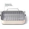 imageCaraway Roasting Pan  16x13 Roasting Pan with Rack  NonStick Ceramic Coated  Non Toxic PTFE ampamp PFOA Free  Oven Safe ampamp Compatible with All Stovetops  CreamCream