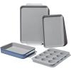 imageCaraway Nonstick Ceramic Bakeware Set 11 Pieces  Baking Sheets Assorted Baking Pans Cooling Rack ampamp Storage  Aluminized Steel Body  Non Toxic PTFE ampamp PFOA Free  SlateSlate