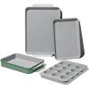 imageCaraway Nonstick Ceramic Bakeware Set 11 Pieces  Baking Sheets Assorted Baking Pans Cooling Rack ampamp Storage  Aluminized Steel Body  Non Toxic PTFE ampamp PFOA Free  SlateSage