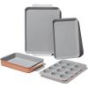 imageCaraway Nonstick Ceramic Bakeware Set 11 Pieces  Baking Sheets Assorted Baking Pans Cooling Rack ampamp Storage  Aluminized Steel Body  Non Toxic PTFE ampamp PFOA Free  SlatePerracotta