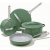 imageCaraway Nonstick Ceramic Cookware Set 12 Piece Pots Pans 3 Lids and Kitchen Storage  Non Toxic  Oven Safe ampamp Compatible with All Stovetops  CreamSage