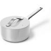 imageCaraway Nonstick Ceramic Sauce Pan with Lid 175 qt  Non Toxic PTFE ampamp PFOA Free  Oven Safe ampamp Compatible with All Stovetops Gas Electric ampamp Induction  CreamGray