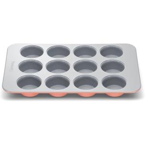 imageCaraway NonStick Ceramic 12Cup Muffin Pan  Naturally Slick Ceramic Coating  NonToxic PTFE ampamp PFOA Free  Perfect for Cupcakes Muffins and More  PerracottaPerracotta