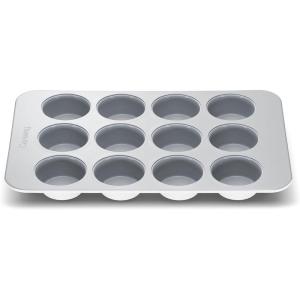 imageCaraway NonStick Ceramic 12Cup Muffin Pan  Naturally Slick Ceramic Coating  NonToxic PTFE ampamp PFOA Free  Perfect for Cupcakes Muffins and More  PerracottaWhite