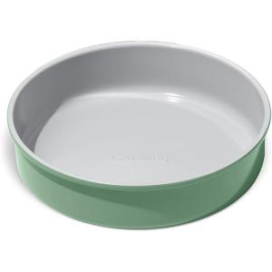 imageCaraway NonStick Ceramic 9 Circle Pan  Naturally Slick Ceramic Coating  NonToxic PTFE ampamp PFOA Free  Perfect for Birthday Cakes Tartes ampamp More  NavySage
