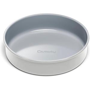 imageCaraway NonStick Ceramic 9 Circle Pan  Naturally Slick Ceramic Coating  NonToxic PTFE ampamp PFOA Free  Perfect for Birthday Cakes Tartes ampamp More  NavyGray