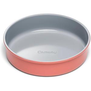 imageCaraway NonStick Ceramic 9 Circle Pan  Naturally Slick Ceramic Coating  NonToxic PTFE ampamp PFOA Free  Perfect for Birthday Cakes Tartes ampamp More  NavyPerracotta