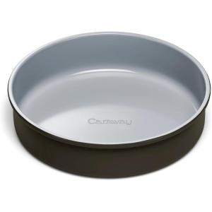 imageCaraway NonStick Ceramic 9 Circle Pan  Naturally Slick Ceramic Coating  NonToxic PTFE ampamp PFOA Free  Perfect for Birthday Cakes Tartes ampamp More  NavyBlack