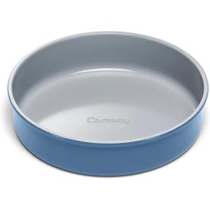imageCaraway NonStick Ceramic 9 Circle Pan  Naturally Slick Ceramic Coating  NonToxic PTFE ampamp PFOA Free  Perfect for Birthday Cakes Tartes ampamp More  NavySlate