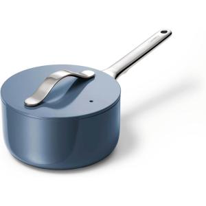 imageCaraway Nonstick Ceramic Sauce Pan with Lid 175 qt  Non Toxic PTFE ampamp PFOA Free  Oven Safe ampamp Compatible with All Stovetops Gas Electric ampamp Induction  CreamNavy