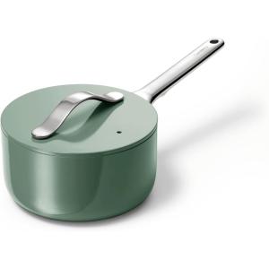 imageCaraway Nonstick Ceramic Sauce Pan with Lid 175 qt  Non Toxic PTFE ampamp PFOA Free  Oven Safe ampamp Compatible with All Stovetops Gas Electric ampamp Induction  CreamSage