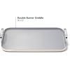 imageCaraway Double Burner Griddle  19x12 Griddle Pan  NonStick Ceramic Coated  Non Toxic PTFE ampamp PFOA Free  Oven Safe ampamp Compatible with All Stovetops  CreamCream