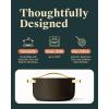 imageCaraway Dutch Oven Pot with Lid 65 qt 105quot  NonStick Ceramic Coating  Free From Forever Chemicals  Oven Safe ampamp Stovetop Agnostic  CreamBlack