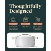 imageCaraway Dutch Oven Pot with Lid 65 qt 105quot  NonStick Ceramic Coating  Free From Forever Chemicals  Oven Safe ampamp Stovetop Agnostic  CreamGray