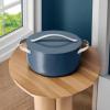 imageCaraway Dutch Oven Pot with Lid 65 qt 105quot  NonStick Ceramic Coating  Free From Forever Chemicals  Oven Safe ampamp Stovetop Agnostic  CreamNavy