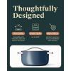 imageCaraway Dutch Oven Pot with Lid 65 qt 105quot  NonStick Ceramic Coating  Free From Forever Chemicals  Oven Safe ampamp Stovetop Agnostic  CreamNavy