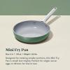 imageCaraway Mini Cookware Set  NonStick Ceramic Fry Pan 105 qt 8quot Sauce Pan 175 qt ampamp Storage Rack  Non Toxic PTFE ampamp PFOA Free  Oven Safe ampamp Stovetop Agnostic Gas Electric ampamp Induction  CreamCWMNFS104