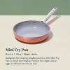 imageCaraway Mini Cookware Set  NonStick Ceramic Fry Pan 105 qt 8quot Sauce Pan 175 qt ampamp Storage Rack  Non Toxic PTFE ampamp PFOA Free  Oven Safe ampamp Stovetop Agnostic Gas Electric ampamp Induction  CreamCWMNFS105