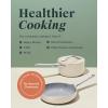 imageCaraway Mini Cookware Set  NonStick Ceramic Fry Pan 105 qt 8quot Sauce Pan 175 qt ampamp Storage Rack  Non Toxic PTFE ampamp PFOA Free  Oven Safe ampamp Stovetop Agnostic Gas Electric ampamp Induction  CreamWhite