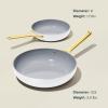 imageCaraway Nonstick Ceramic Frying Pan 27 qt 105quot  Non Toxic PTFE ampamp PFOA Free  Oven Safe ampamp Compatible with All Stovetops Gas Electric ampamp Induction  CreamWhite