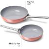 imageCaraway Nonstick Ceramic Frying Pan 27 qt 105quot  Non Toxic PTFE ampamp PFOA Free  Oven Safe ampamp Compatible with All Stovetops Gas Electric ampamp Induction  CreamPerracotta
