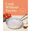 imageCaraway Nonstick Ceramic Frying Pan 27 qt 105quot  Non Toxic PTFE ampamp PFOA Free  Oven Safe ampamp Compatible with All Stovetops Gas Electric ampamp Induction  CreamSage
