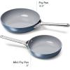 imageCaraway Nonstick Ceramic Frying Pan 27 qt 105quot  Non Toxic PTFE ampamp PFOA Free  Oven Safe ampamp Compatible with All Stovetops Gas Electric ampamp Induction  CreamNavy