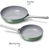 imageCaraway Nonstick Ceramic Frying Pan 27 qt 105quot  Non Toxic PTFE ampamp PFOA Free  Oven Safe ampamp Compatible with All Stovetops Gas Electric ampamp Induction  CreamSage