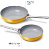 imageCaraway Nonstick Ceramic Frying Pan 27 qt 105quot  Non Toxic PTFE ampamp PFOA Free  Oven Safe ampamp Compatible with All Stovetops Gas Electric ampamp Induction  CreamMarigold