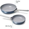 imageCaraway Nonstick Ceramic Frying Pan 27 qt 105quot  Non Toxic PTFE ampamp PFOA Free  Oven Safe ampamp Compatible with All Stovetops Gas Electric ampamp Induction  CreamNavy