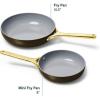 imageCaraway Nonstick Ceramic Frying Pan 27 qt 105quot  Non Toxic PTFE ampamp PFOA Free  Oven Safe ampamp Compatible with All Stovetops Gas Electric ampamp Induction  CreamBlack